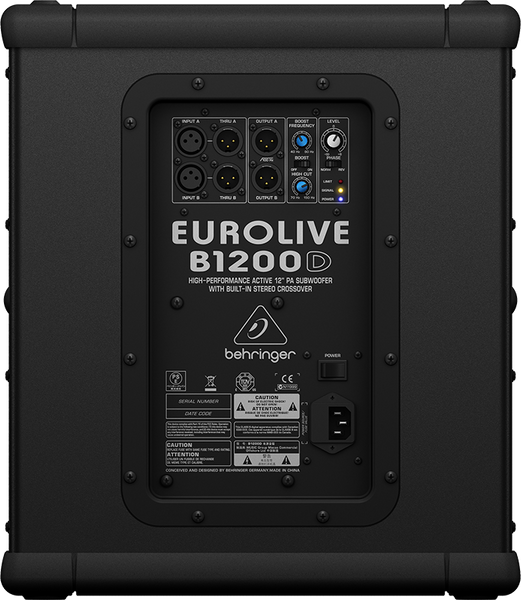 Behringer Eurolive B1200D-PRO 500 Watt 12in Subwoofer
