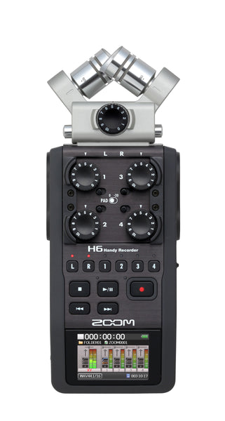 チコ:Zoom H6 Handy Recorder Zoom H6 All Black Portable Studio with 4 XLR/TRS Inputs