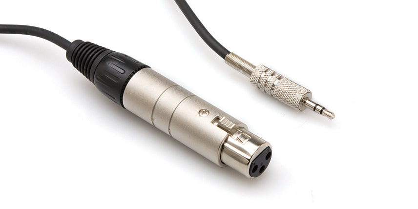 Hosa MIT-156 XLR3F to 3.5 mm TRS Impedance Transformer, 18 inches
