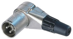 NC3MRC Angled Three-Pin Male XLR Connector