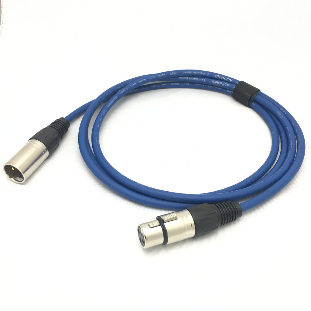TT XLR-110 XLR3F to XLR3M Balanced Interconnect Cable (1-3 Meters) Red, Blue