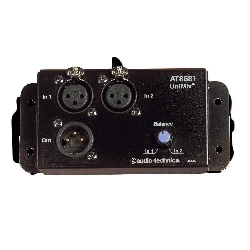 Audio-Technica UniMix® 2-to-1 Microphone Combiner with Balance Control AT8681