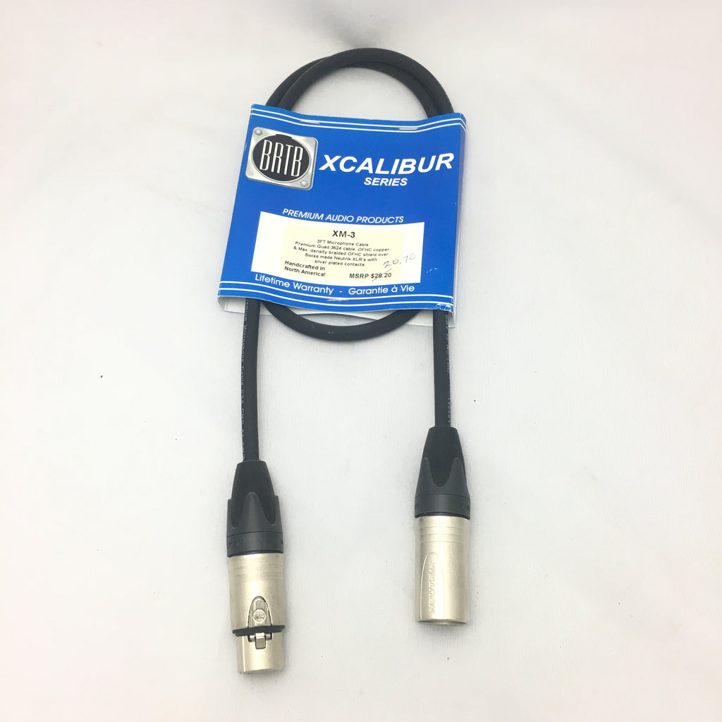 BRTB XCalibur XLR Male to XLR Female Mic Cable
