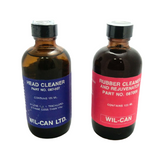 head and rubber cleaner on white background