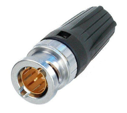 NBNC75BLP7 Rear Twist BNC Connector -.7mm Pin with Black Boot