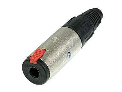 Locking Inline Stereo Phone Jack -Nickel Housing- NJ3FC6