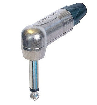 Nickel Mono 1/4" Phone Plug -Right angle Version- NP2RX