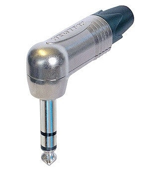 Nickel Stereo Phone Plug -Right Angle - NP3RX