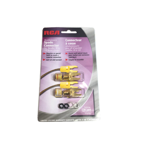 Y Spade 45 Graden Speaker Connector, Puur Koper Audio Jack Plug voor Luidsprekerdraad met Schroefvergrendeling - 4 Stuks Y Spade 45 Graden Speaker Connector, Puur Koper Audio Jack Plug voor Luidsprekerdraad met Schroefvergrendeling - 4 Stuks