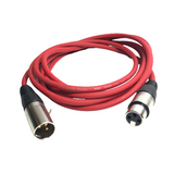 TT XLR-110 XLR3F to XLR3M Balanced Interconnect Cable (1-3 Meters) Red, Blue