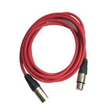 TT XLR-110 XLR3F to XLR3M Balanced Interconnect Cable (1-3 Meters) Red, Blue