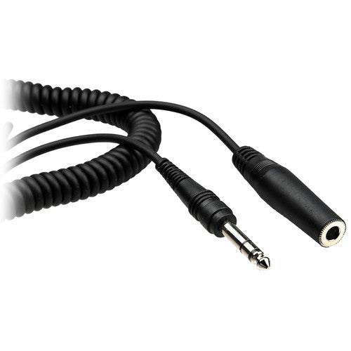 Hosa HPE-325C Stereo 1/4" Female Phone to 1/4" Male Phone TRS Headphone Extension Cable - 25' (Coiled)