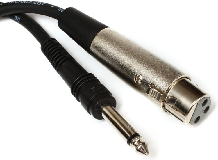 Hosa PXF-103 XLR3F to 1/4 in TS Unbalanced Interconnect Cable, 3 ft