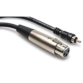 Hosa XRF-105 XLR3F to RCA Unbalanced Interconnect Cable, 5 ft