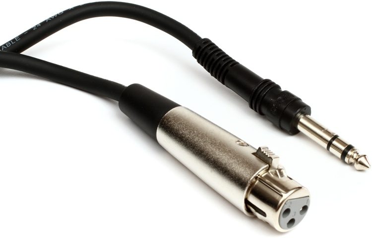 Hosa STX-105F XLR3F to 1/4 inch TRS Balanced Interconnect Cable, 5 ft