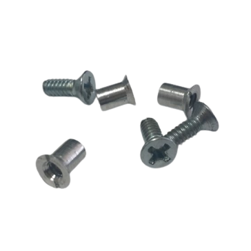 mounting screw kit for metal flanges on white background